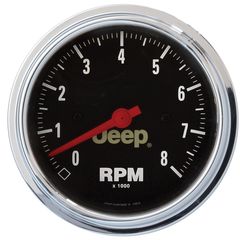 Autometer Gauge, Tachometer, 3 3/8", 8K Rpm, In-Dash, Jeep