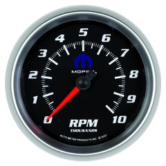 Autometer Gauge, Tachometer, 3 3/8", 10K Rpm, In-Dash, Black, Mopar
