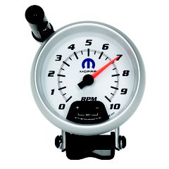 Autometer Gauge, Tachometer, 3 3/4", 10K Rpm, Pedestal W/ Ext. Quick-Lite, White, Mopar