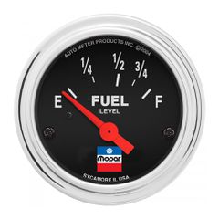 Autometer Gauge, Fuel Level, 2-1/16", 73/8-12 F, Elec, Mopar Classic