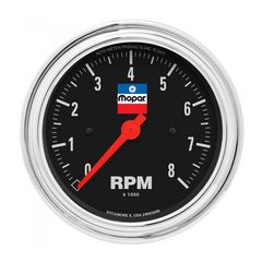 Autometer Gauge, Tachometer, 3-3/8", 8,000 Rpm, 4,6,8 Cyl, In-Dash, Mopar Classic