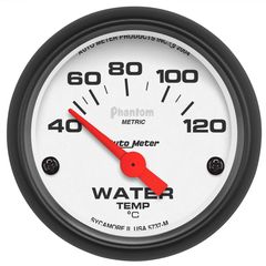 Autometer Gauge, Water Temp, 2 1/16", 40-120ºc, Electric, Phantom