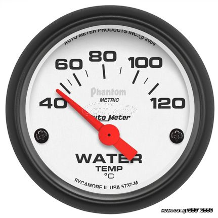 Autometer Gauge, Water Temp, 2 1/16", 40-120ºc, Electric, Phantom