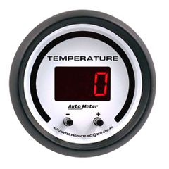 Autometer Gauge, Fluid Temperature, 2 1/16", 2 Chan, Selectable, Phantom Elite Digital