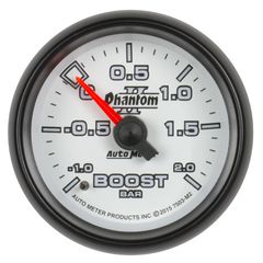 Autometer Gauge, Vac/Boost, 2 1/16", -1 - +2 Bar, Mechanical, Phantom Ii