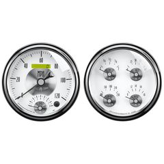 Autometer Gauge Kit, 2 Pc., Quad & Tach/Speedo, 5", Prestige Pearl