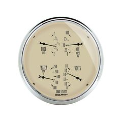 Autometer Gauge, Quad, 5", 0 To 90Ω, Elec, Prestige Antq. Ivory