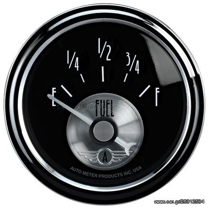 Autometer Gauge, Fuel Level, 2 1/16", 240 To 33Ω, Elec, Prestige Blk. Diamond