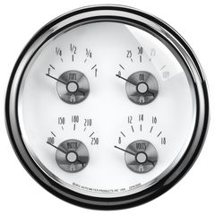 Autometer Gauge, Quad, 5", 0 To 90Ω, Elec, Prestige Pearl