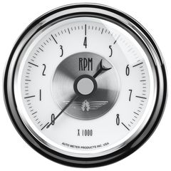 Autometer Gauge, Tachometer, 3 3/8", 8K Rpm, In-Dash, Prestige Pearl