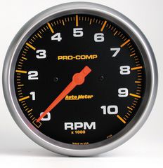 Autometer Gauge, Tachometer, 5", 10K Rpm, In-Dash, Pro-Comp