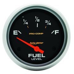 Autometer Gauge, Fuel Level, 2 5/8", 0 To 90Ω, Elec, Pro-Comp