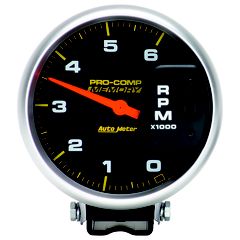 Autometer Gauge, Tachometer, 5", 6K Rpm Diesel, Pedestal W/Peak Memory, Pro-Comp