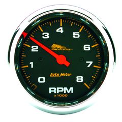 Autometer Gauge, Tach, 3 3/4", 8K Rpm, 2&4 Cylinder, Black, Pro-Cycle