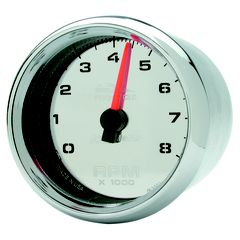 Autometer Gauge, Tach, 2-5/8", 8K Rpm, 2&4 Cylinder, Chrome, Pro-Cycle