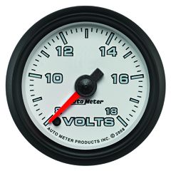 Autometer Gauge, Voltmeter, 2 1/16", 18V, Digital Stepper Motor, White, Pro-Cycle