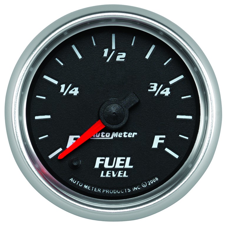 Autometer Gauge, Fuel Level, 2 1/16", 0-280 Programmable, Black, Pro-Cycle
