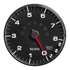 Autometer Gauge, Tachometer, 5", 8K Rpm, W/Shift Light & Peak Mem, Black/Black, Spek-Pro