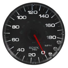 Autometer Gauge, Tachometer, 5", 11K Rpm, W/Shift Light & Peak Mem, Silver/Black, Spek-Pro