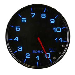 Autometer Gauge, Tachometer, 5", 11K Rpm, W/Shift Light & Peak Mem, Black/Smoke/Blk, Spek