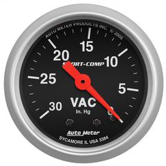 Autometer Gauge, Vacuum, 2 1/16", 30Inhg, Mechanical, Sport-Comp