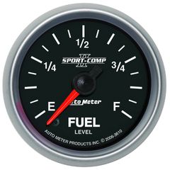 Autometer Gauge, Fuel Level, 2 1/16", 0-280Ω Programmable, Sport-Comp Ii