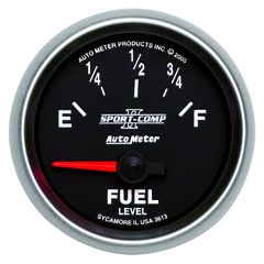 Autometer Gauge, Fuel Level, 2 1/16", 0 To 90Ω, Elec, Sport-Comp Ii