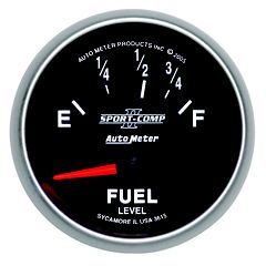 Autometer Gauge, Fuel Level, 2 1/16", 73 To 10Ω, Elec, Sport-Comp Ii