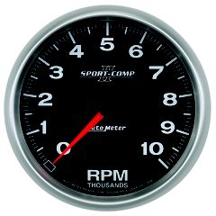 Autometer Gauge, Tachometer, 5", 10K Rpm, In-Dash, Sport-Comp Ii