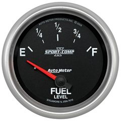 Autometer Gauge, Fuel Level, 2 5/8", 73 To 10Ω, Elec, Sport-Comp Ii