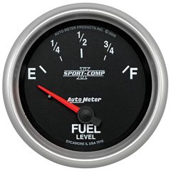 Autometer Gauge, Fuel Level, 2 5/8", 240 To 33Ω, Elec, Sport-Comp Ii