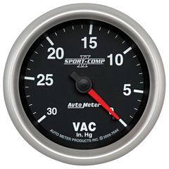 Autometer Gauge, Vacuum, 2 5/8", 30Inhg, Mechanical, Sport-Comp Ii