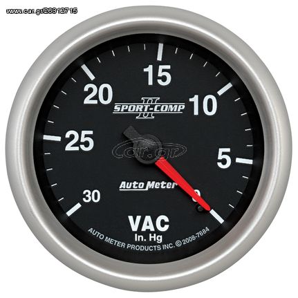 Autometer Gauge, Vacuum, 2 5/8", 30Inhg, Mechanical, Sport-Comp Ii