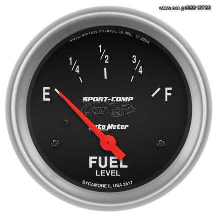 Autometer Gauge, Fuel Level, 2 5/8", 0 To 30Ω, Elec, Sport-Comp