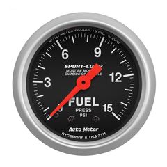 Autometer Gauge, Fuel Pressure, 2 1/16", 1.0Kg/Cm2, Mechanical, Sport-Comp