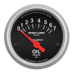 Autometer Gauge, Oil Pressure, 2 1/16", 7 Bar, Electric, Sport-Comp