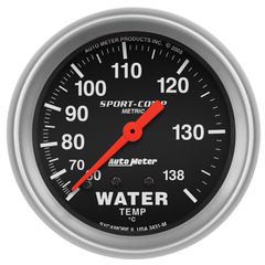 Autometer Gauge, Water Temp, 2 5/8", 60-140ºc, Mechanical, Sport-Comp