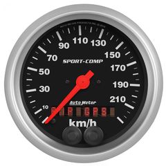 Autometer Gauge, Speedometer, 3 3/8", 225Km/H, Gps, Sport-Comp