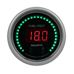 Autometer Gauge, Fuel/Volt, 2 1/16" Two Channel, Selectable, Sport-Comp Elite Digital