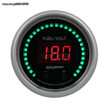 Autometer Gauge, Fuel/Volt, 2 1/16" Two Channel, Selectable, Sport-Comp Elite Digital