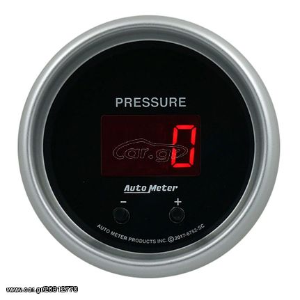 Autometer Gauge, Pressure, 2 1/16", Two Channel, Selectable, Sport-Comp Elite Digital