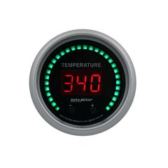 Autometer Gauge, Fluid Temperature, 2 1/16", 2 Chan, Selectable, Sport-Comp Elite Digital