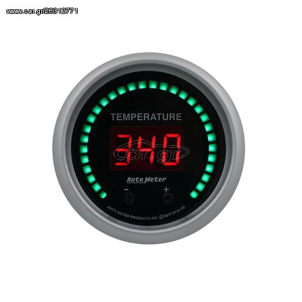 Autometer Gauge, Fluid Temperature, 2 1/16", 2 Chan, Selectable, Sport-Comp Elite Digital