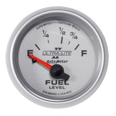 Autometer Gauge, Fuel Level, 2 1/16", 16 To 158Ω, Elec, Ultra-Lite Ii