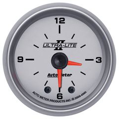 Autometer Gauge, Clock, 2 1/16", 12Hr, Analog, Ultra-Lite Ii