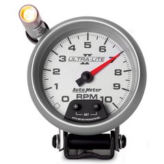 Autometer Gauge, Tachometer, 3 3/4", 10K Rpm, Pedestal W/ Ext. Quick-Lite, Ultra-Lite Ii