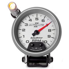 Autometer Gauge, Tachometer, 3 3/4", 10K Rpm, Pedestal W/ Ext. Quick-Lite, Ultra-Lite Ii