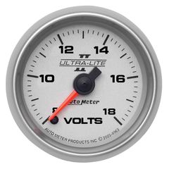 Autometer Gauge, Voltmeter, 2 1/16", 18V, Digital Stepper Motor, Ultra-Lite Ii