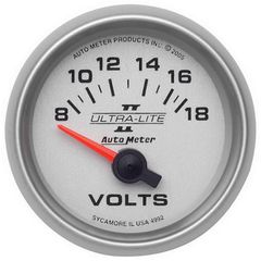 Autometer Gauge, Voltmeter, 2 1/16", 18V, Electric, Ultra-Lite Ii