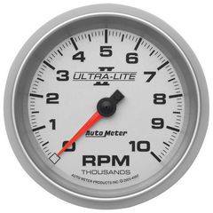 Autometer Gauge, Tachometer, 3 3/8", 10K Rpm, In-Dash, Ultra-Lite Ii